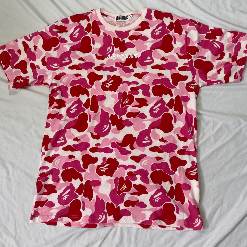 Pink bape shirt